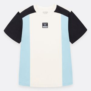 Camiseta para niño manga corta con bloques de color