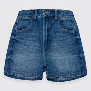 Short en denim para niña con bolsillos