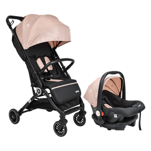 Coche para Bebé Travel System Luca con Portabebé Negro y Rosa - Priori
