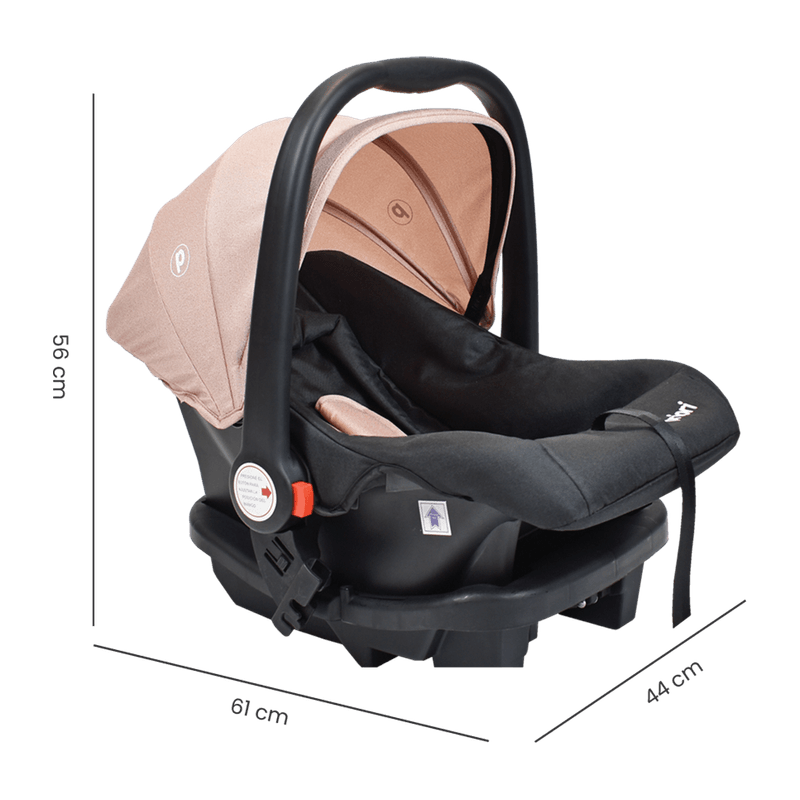 Coche para Bebé Travel System Luca con Portabebé Negro y Rosa