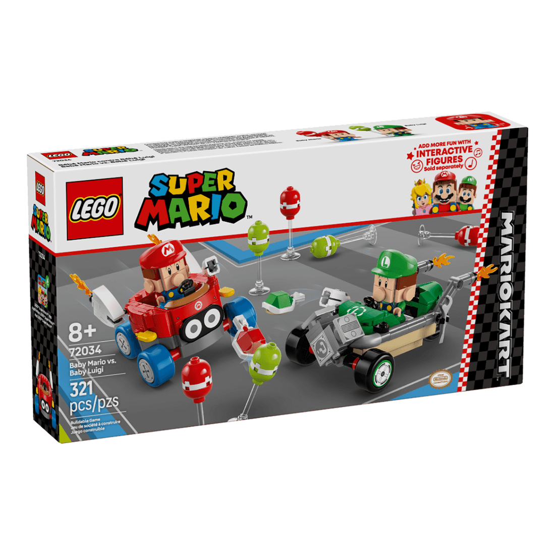 Set Mario Kart: Bebé Mario Bebé Luigi 321 Piezas LEGO