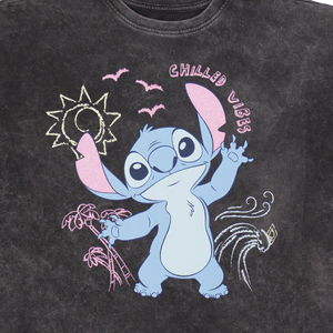 Camiseta Manga Corta Negro Niñas - Lilo y Stitch