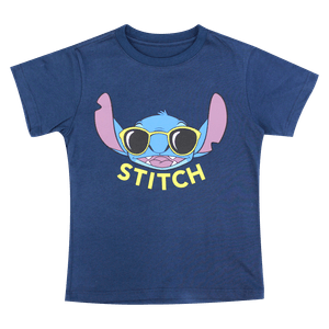 Camiseta Manga Corta Azul Niños - Lilo y Stitch