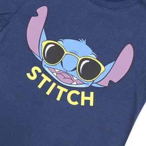 Camiseta Manga Corta Azul Niños - Lilo y Stitch