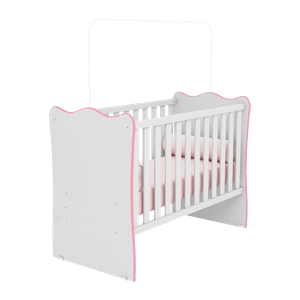 Cuna Rosario Blanco/Rosado - Muebles 2020