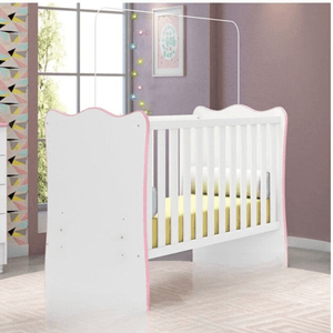 Cuna Rosario Blanco/Rosado - Muebles 2020