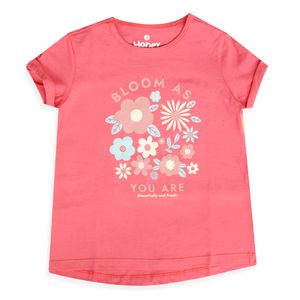 Camiseta Manga Corta Bloom Rosado Niñas - Honey Bees