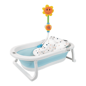 Bañera para Bebé Plegable Hawái Plus Azul - Happy Baby