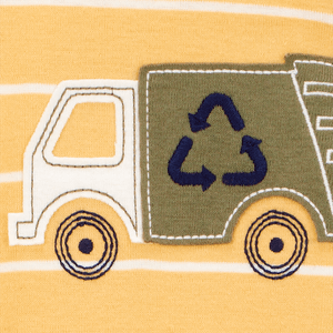 Pijama Enteriza Rayas Amarillo Bebés Niños - Carter's