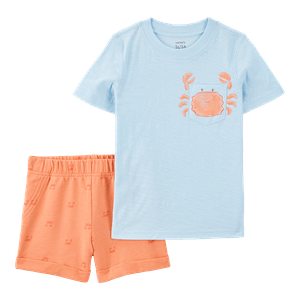 Set Camiseta Manga Corta y Short Cangrejos Niños - Carter's