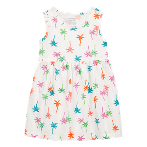 Vestido Manga Sisa Palmeras Niñas - Carter's