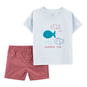 Set Camiseta Peces y Short Niños - Carter's