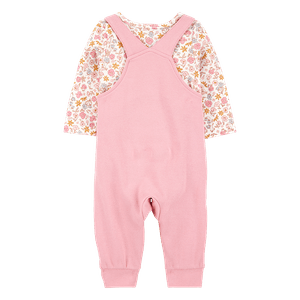 Set Overol Rosado y Camiseta Estampada Bebés Niñas - Carter's
