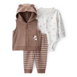 Set Body, Chaleco y Pantalón Rayas Bebés Niños - Carter's