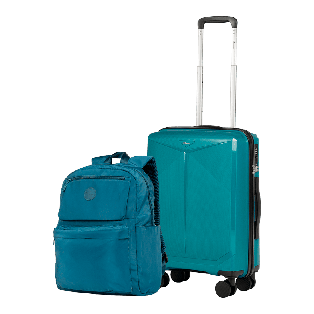 Set Maleta 20P Trail y Morral Portpc Vivid Azul Lugano Pepe Ganga