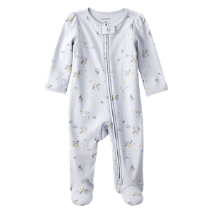 Pijama Enteriza Estampado Gris Bebés Niñas - Carter's