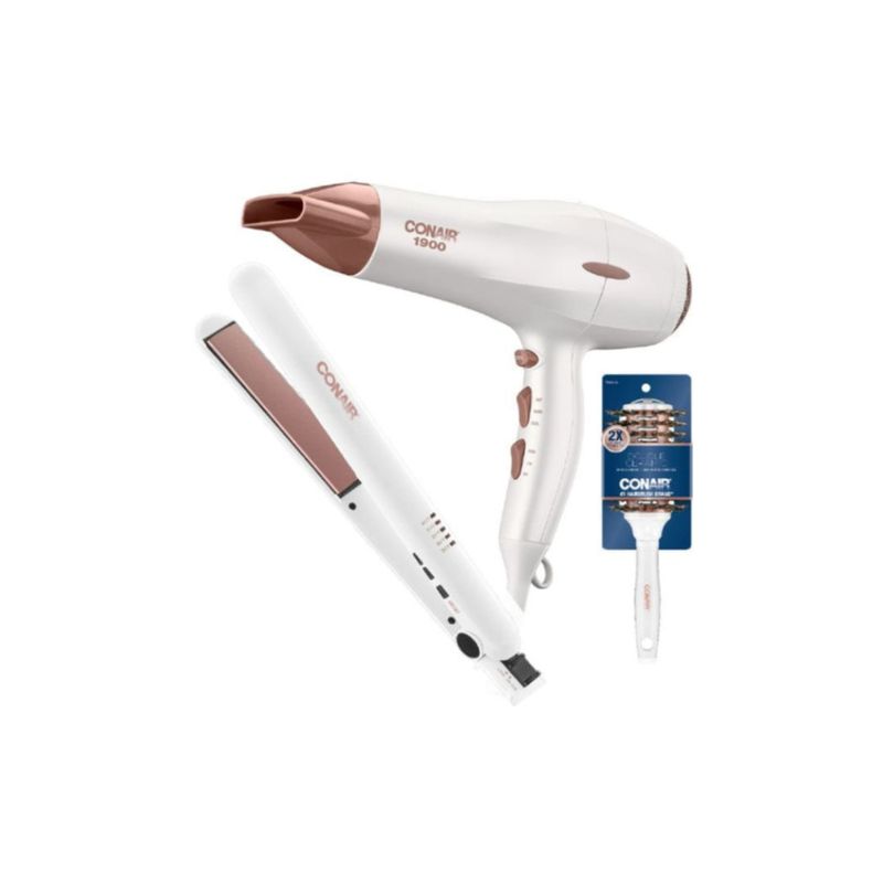 Combo Secador 530 y Plancha Alisadora 25mm Ceramic Conair Pepe