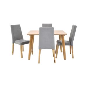 Juego de Comedor Lugo Matiz 4 Puestos, Silla Galicia - Hogar Venecia