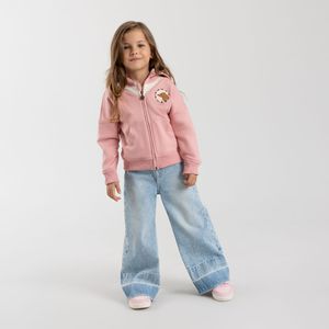 Buzo abierto con capucha para niña