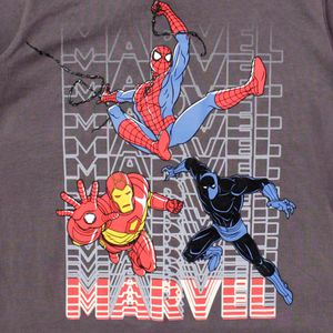 Camiseta Manga Corta Gris Niños - Marvel