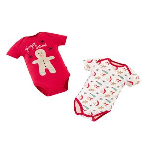 Set 2 Bodies Manga Corta Diseño Navideño Bebés Unisex - Baby Fresh