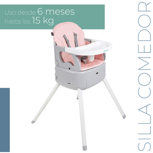 Silla Comedor 4 en 1 Granita Pink - Infanti