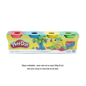 Masa Moldeable Play-Doh Mini Empaque x4 Latas 224gr
