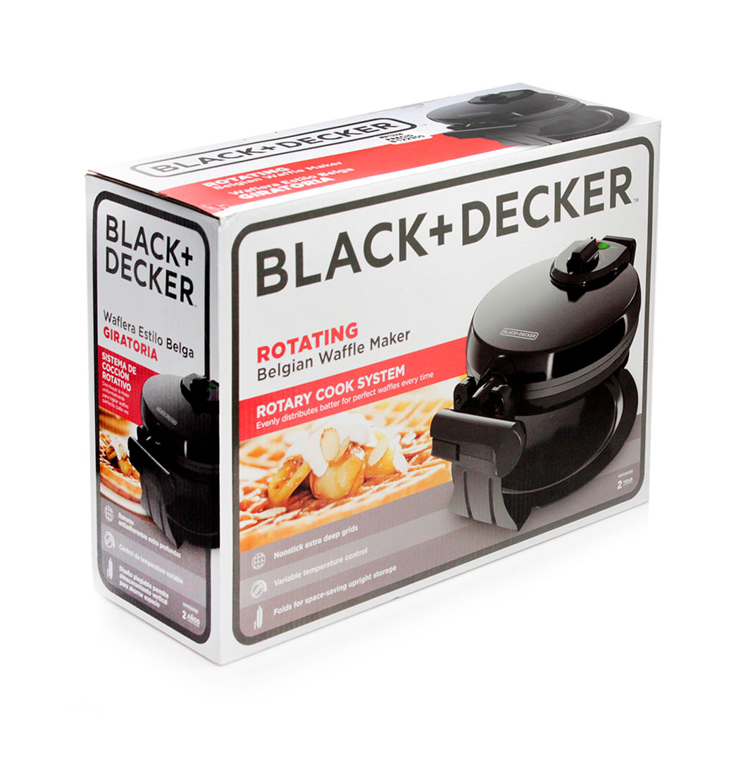 Waflera Black + Decker Giratoria ranuras extra profundas