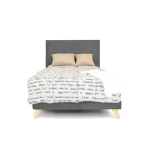 Set Cabecero Liso y Base Cama Verona Semidoble Hogar Venecia - Gris