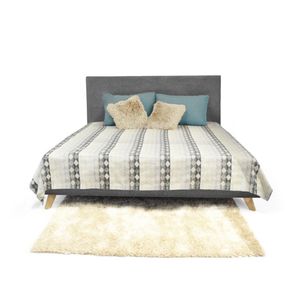 Set Cabecero Liso y Base Cama Verona King Hogar Venecia - Gris