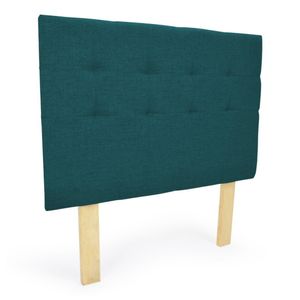 Set Cabecero Capitoneado y Base Cama Verona Sencillo Hogar Venecia - Petróleo