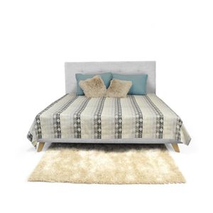 Set Cabecero Capitoneado y Base Cama Verona King Hogar Venecia - Plata