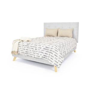 Set Cabecero Capitoneado y Base Cama Verona Doble Hogar Venecia - Plata