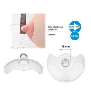 Set 2 Pezonera Lactancia Contact Medela Transparente - S