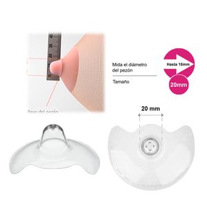Set 2 Pezonera Lactancia Contact Medela Transparente - M