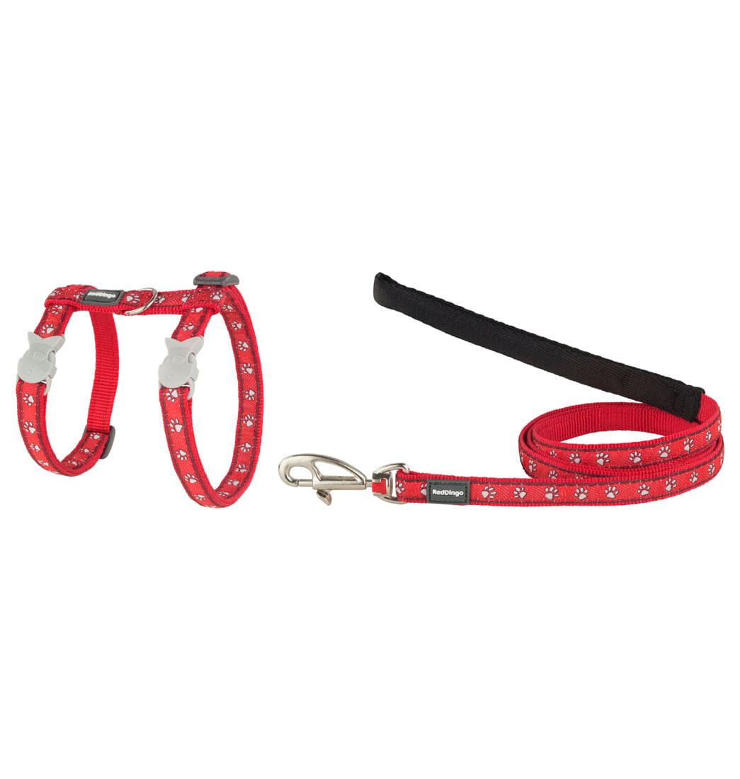 Pechera Desert Paws Reddingo para Gatos XS - Rojo