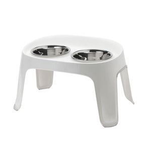 Comedero Doble Skybar Moderna Blanco Para Perros - M