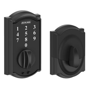Cerrojo Electrónico Schlage Touch Camelot BE375 - Negro Mate