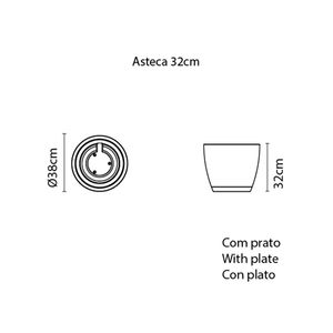 Maceta Asteca 26L Tramontina - Marrón