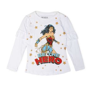 Camiseta Manga Larga Wonder Woman - Niñas
