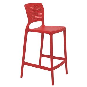 Silla Alta de Bar Safira Roja - Tramontina