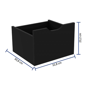 Set 3 Cajones Organizadores Negros - Muebles 2020