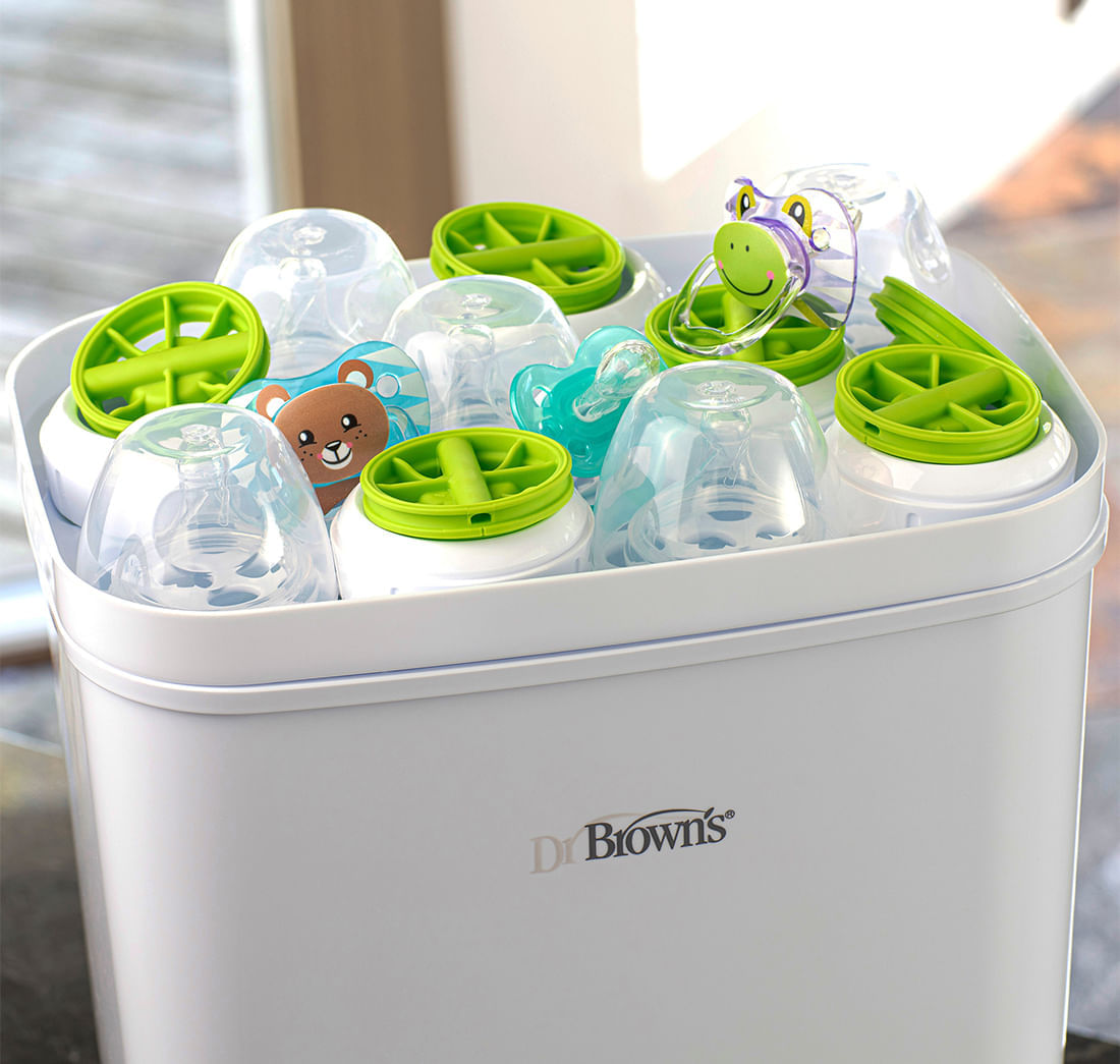 Dr. Brown's Esterilizador y secadora todo en uno para biberones, piezas y  otros artículos esenciales para recién nacidos
