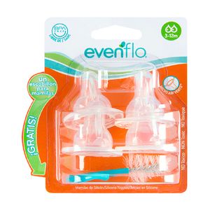 Set 4 Chupos Standard Flujo Medio - Evenflo