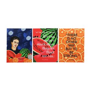 Set 3 Cuadros Frida Kahlo Be Strong