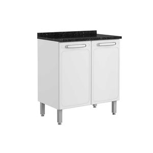 Mueble Base Gourmet 80cm con Mesón Blanco