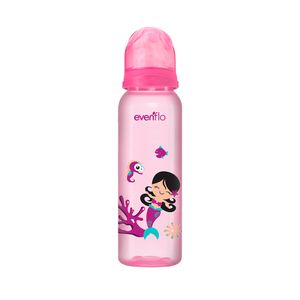 Tetero Polipropileno Baby Fun 8 Oz Rosado/Sirena - Evenflo