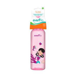 Tetero Polipropileno Baby Fun 8 Oz Rosado/Sirena - Evenflo