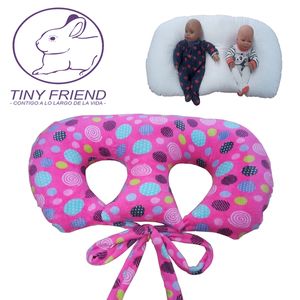 Cojín Lactancia Gemelar Rosado/Círculos - Tiny Friend