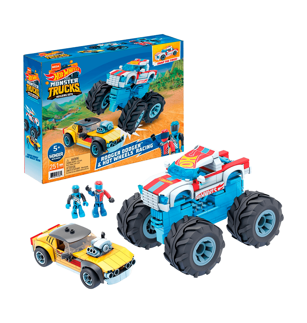 Set Rodger Dodger y Monster Truck Racing - Mega Construx